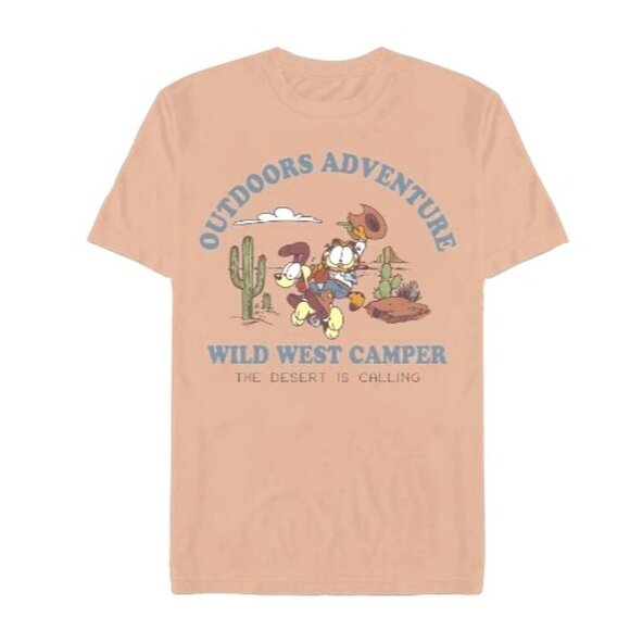 Nickelodeon Tops - Outdoors Adventures Garfield cowboy western Arizona pink T-shirt women Medium